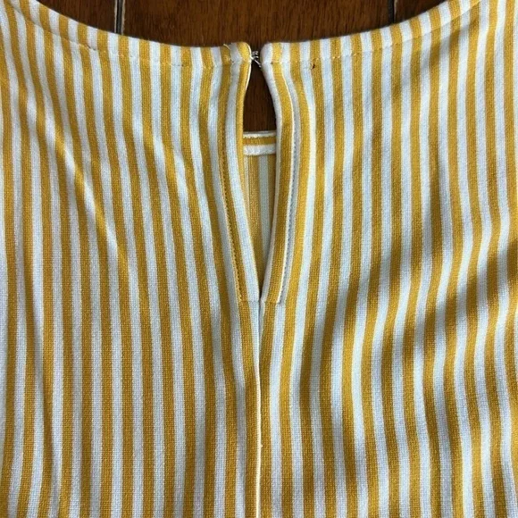 Ann Taylor Factory Bias Hem Tank Marigold Stripes Medium - Picture 8 of 9